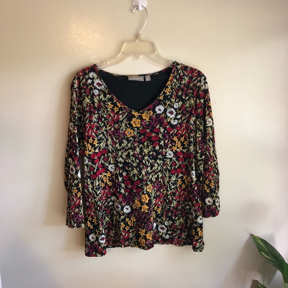 croft & barrow Tops - Croft&Barrow | Long Sleeve Floral Top